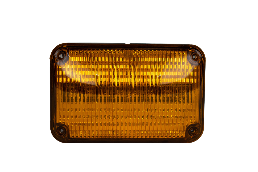 PLAFON 6 X 4 AMBAR 8 LEDS VISEL NEGRO