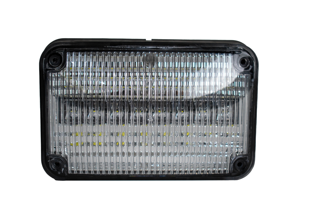 PLAFON 6 X 4 CRISTAL 8 LEDS VISEL NEGRO