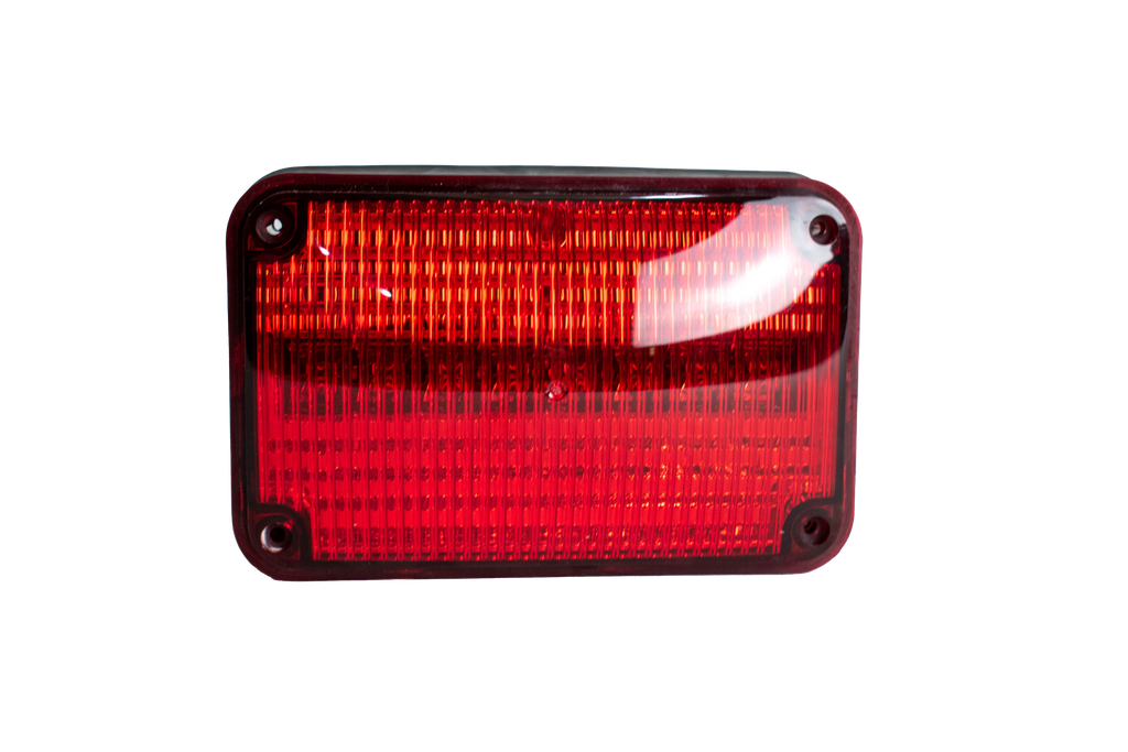 PLAFON 6 X 4 ROJO 8 LEDS VISEL NEGRO