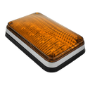 PLAFON 6X4 8 LEDS AMBAR VISEL CROMADO