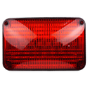 PLAFON 6X4 8 LEDS ROJO VISEL CROMADO