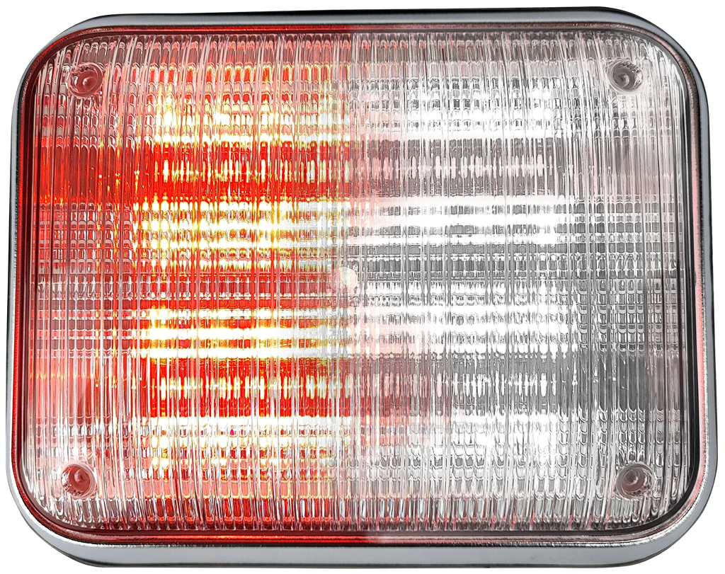PLAFON 9X7 16 LEDS ROJO/CRISTAL
