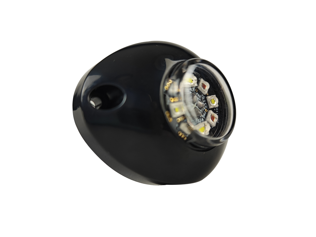 ESTROBO CALAVERA 8 LEDS ROJO/CRISTAL