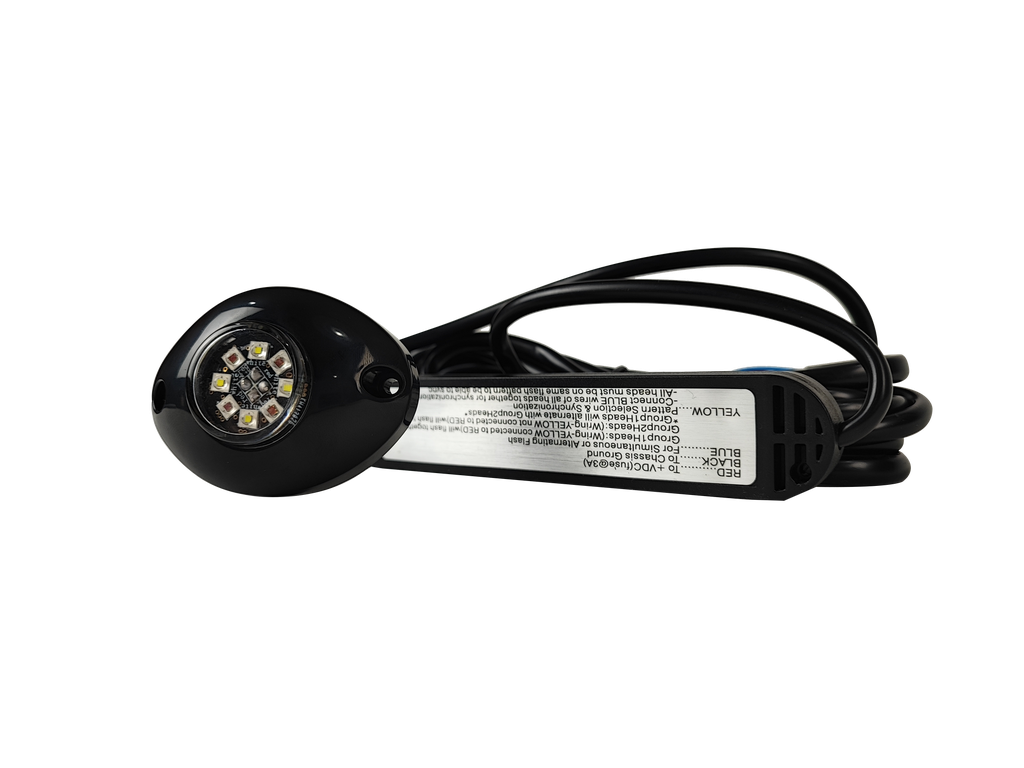 ESTROBO CALAVERA 8 LEDS ROJO/CRISTAL