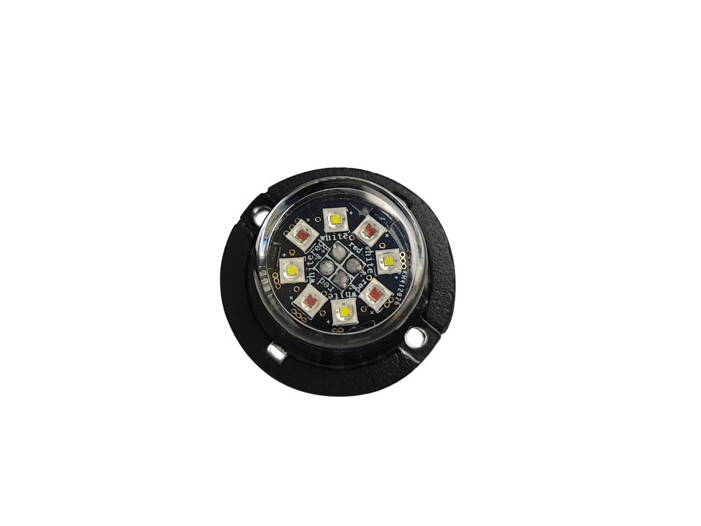 ESTROBO CALAVERA 8 LEDS ROJO/CRISTAL