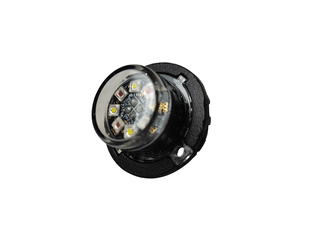 ESTROBO CALAVERA 8 LEDS ROJO/CRISTAL