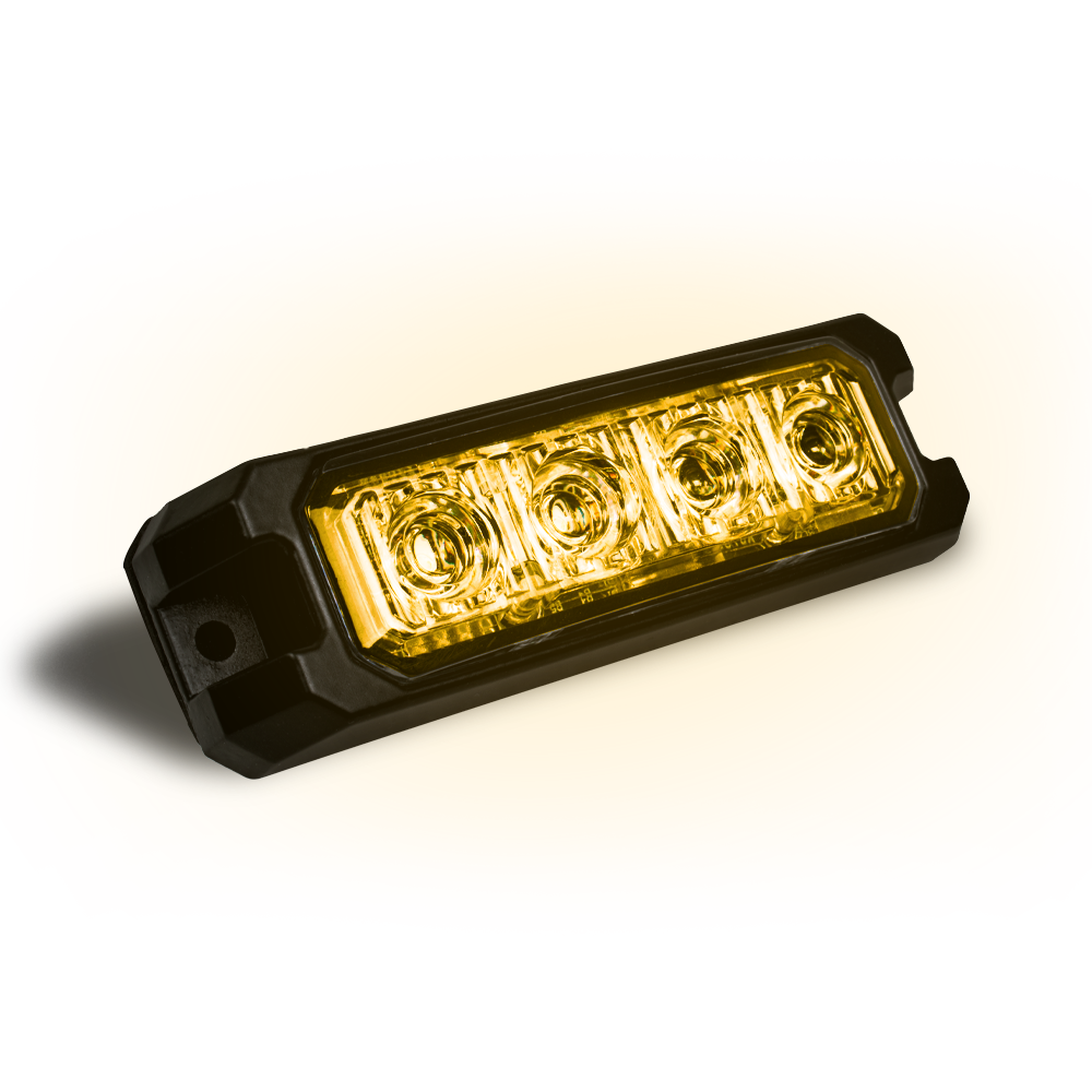 ESTROBO 4 LED´S AMBAR