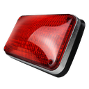 PLAFON 6 X 4 8 LEDS ROJO BISEL CROMADO