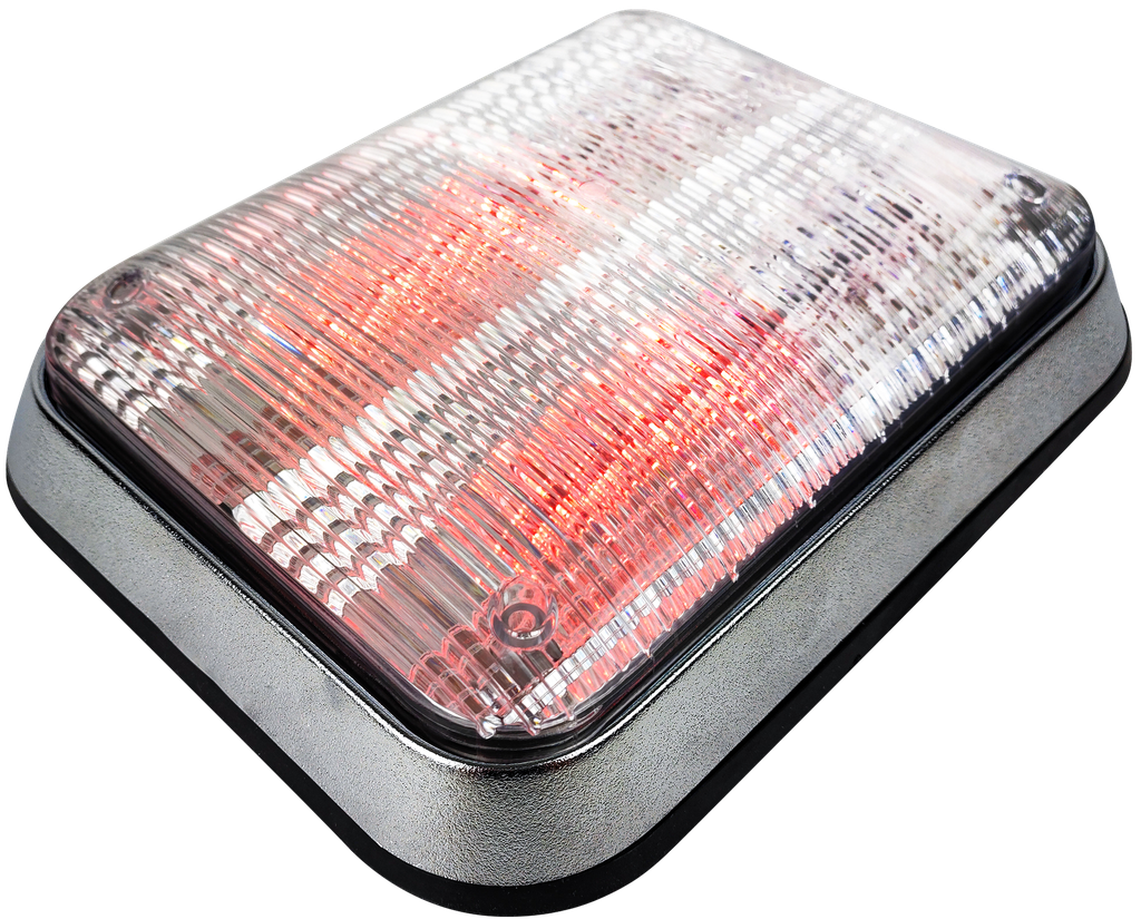PLAFON 9X7 16 LEDS ROJO/CRISTAL