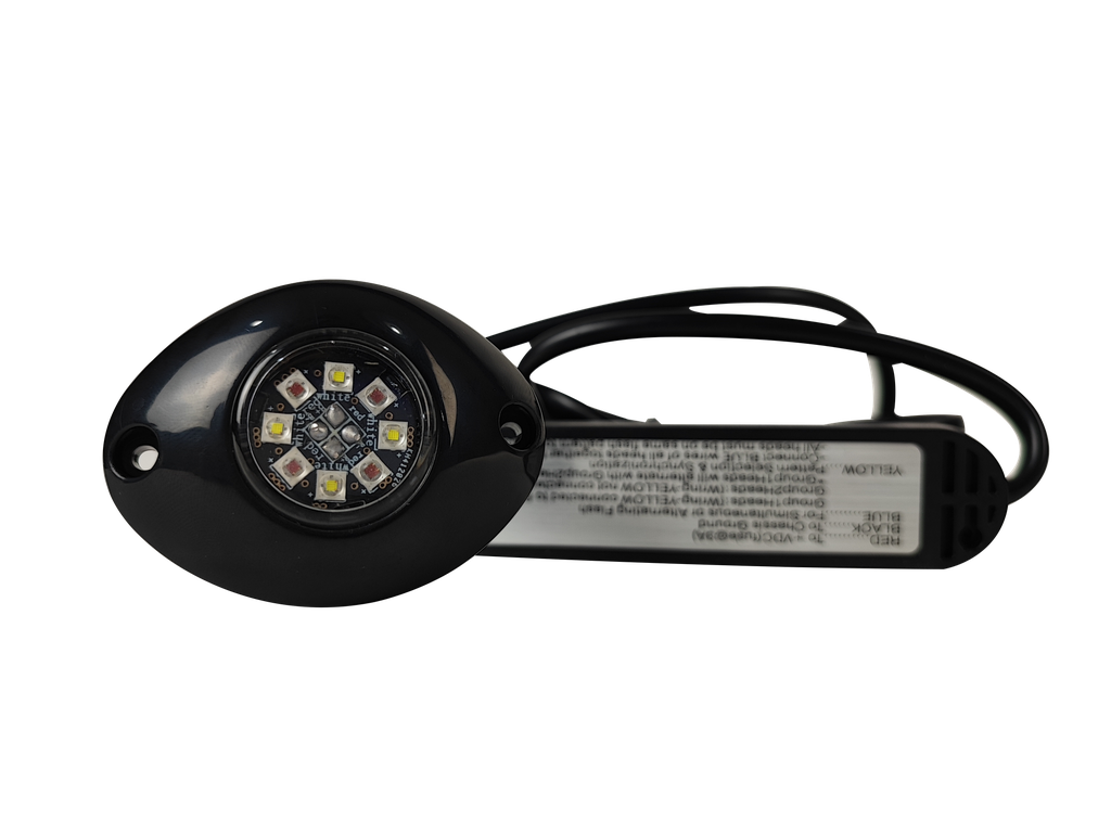 ESTROBO CALAVERA 8 LEDS ROJO/CRISTAL
