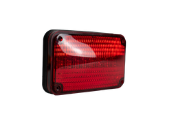 [TYM0492] PLAFON 6 X 4 ROJO 8 LEDS BISEL NEGRO