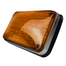[TYM0647] PLAFON 6 X 4 8 LEDS AMBAR BISEL CROMADO