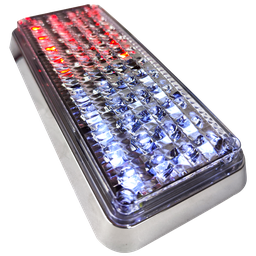 [TYM0653] PLAFON 7X3 ST 44 LEDS CRISTAL/ROJO